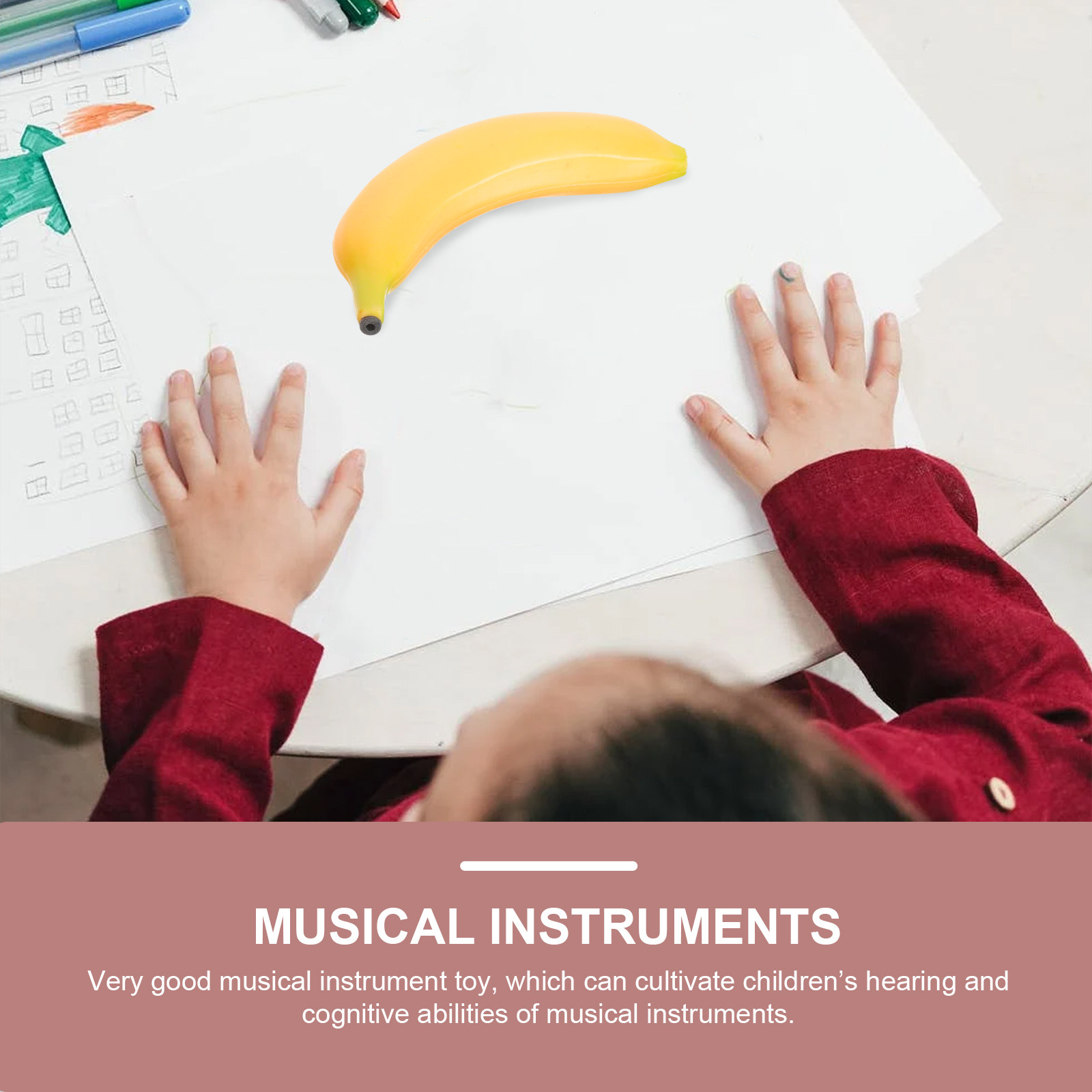 Musical Instrument For Babies - 2Pcs Early Educational Musical Fruit Shakers