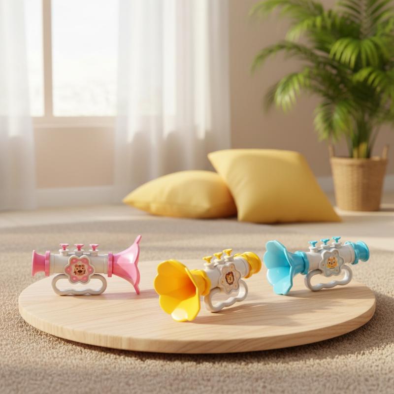 Musical Instrument For Toddlers - Cartoon Trumpet Whistle Toy Shockproof Musical