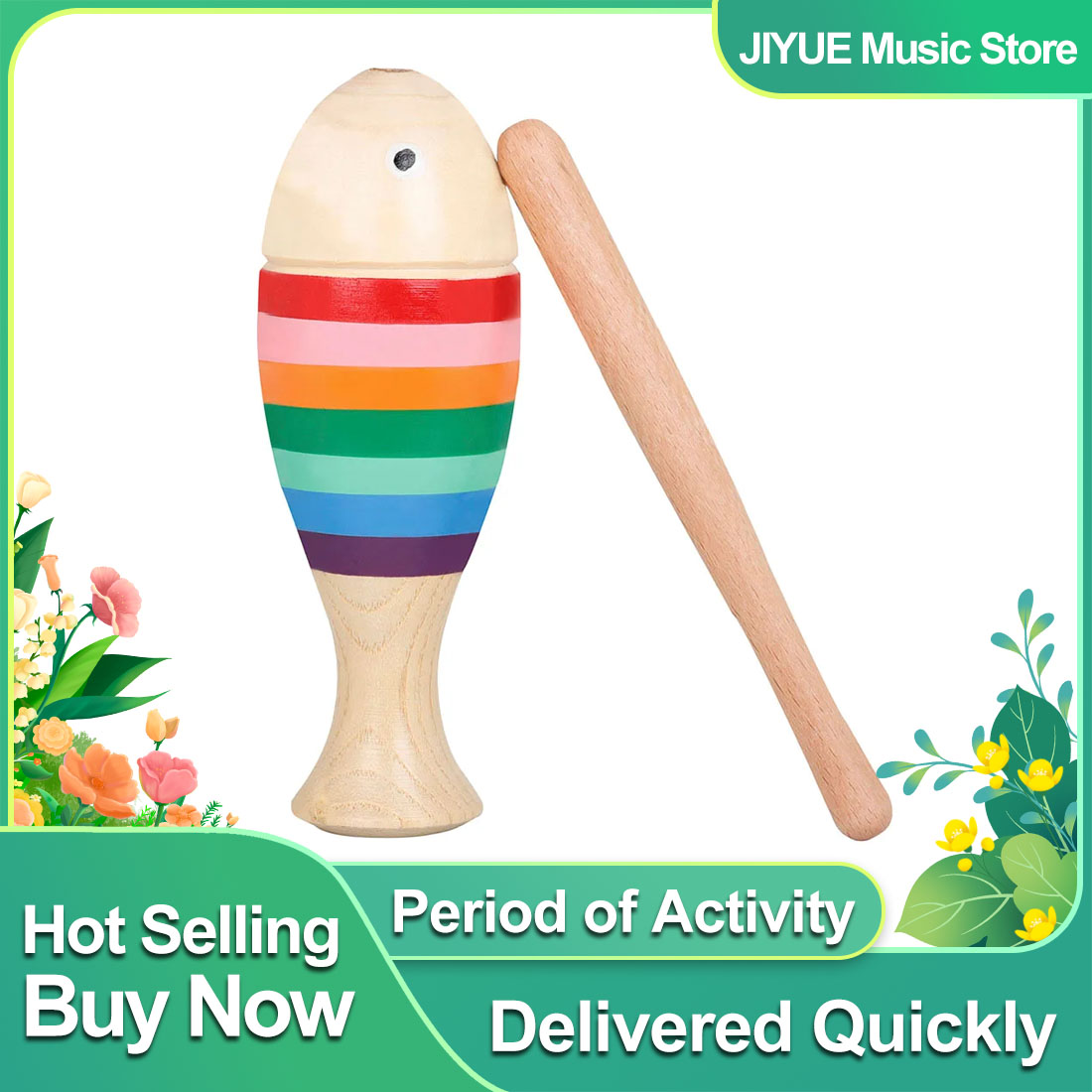 Musical Instrument Clapper - IRIN Rainbow Fish Orff Children's Gifts