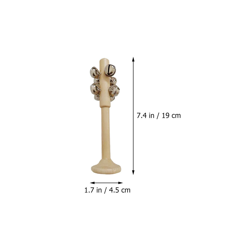 2Pcs Wooden Stick Bells Educat - Musical Instrument For Toddlers ulasan dan harga