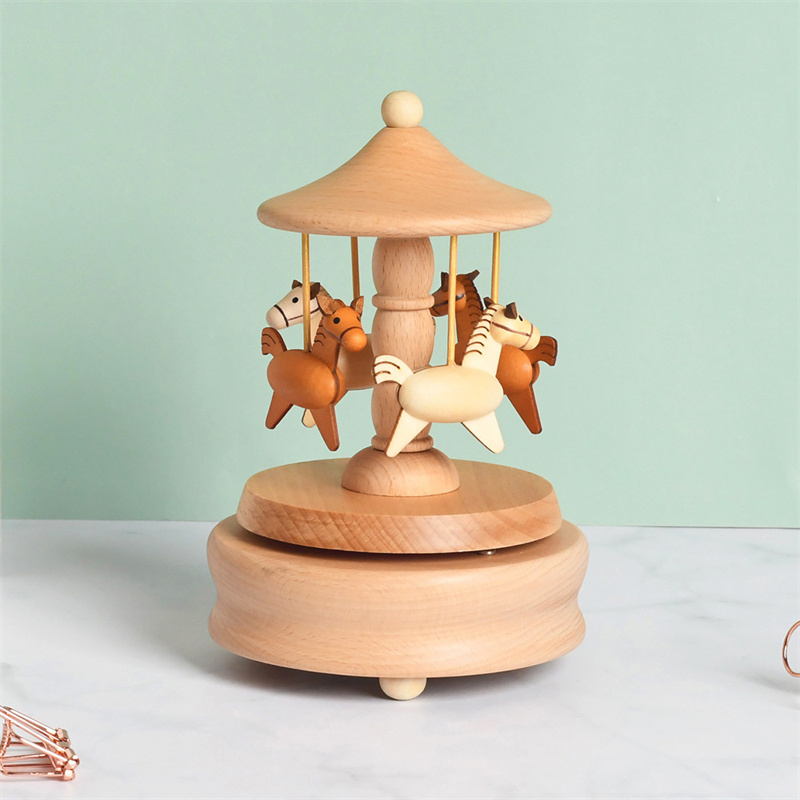 Wooden Carousel Music Box Orna - Musical Instrument Handpan ulasan dan harga