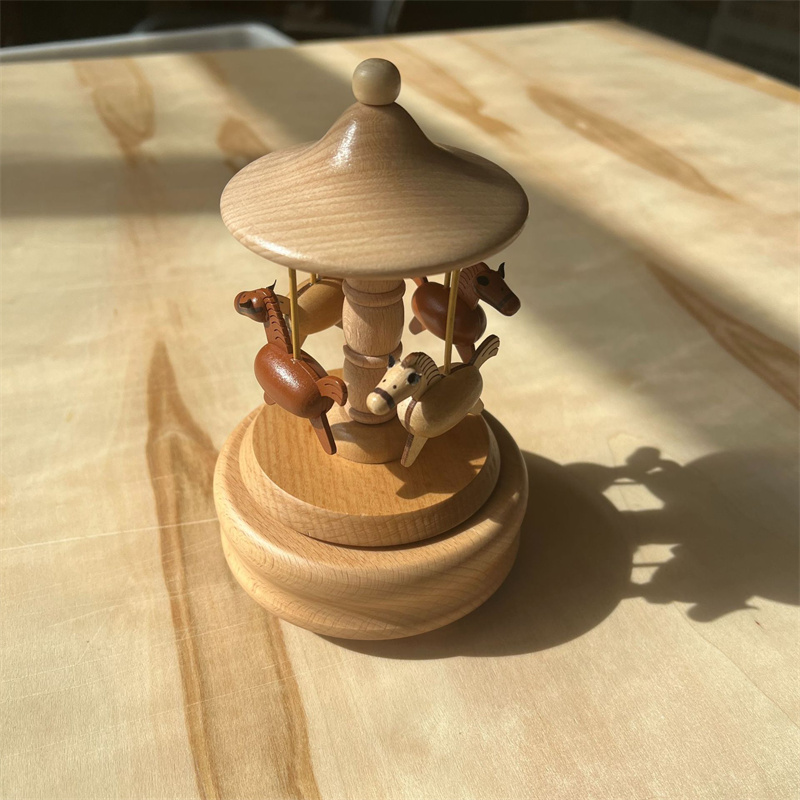 Wooden Carousel Music Box Orna - Musical Instrument Handpan ulasan dan harga