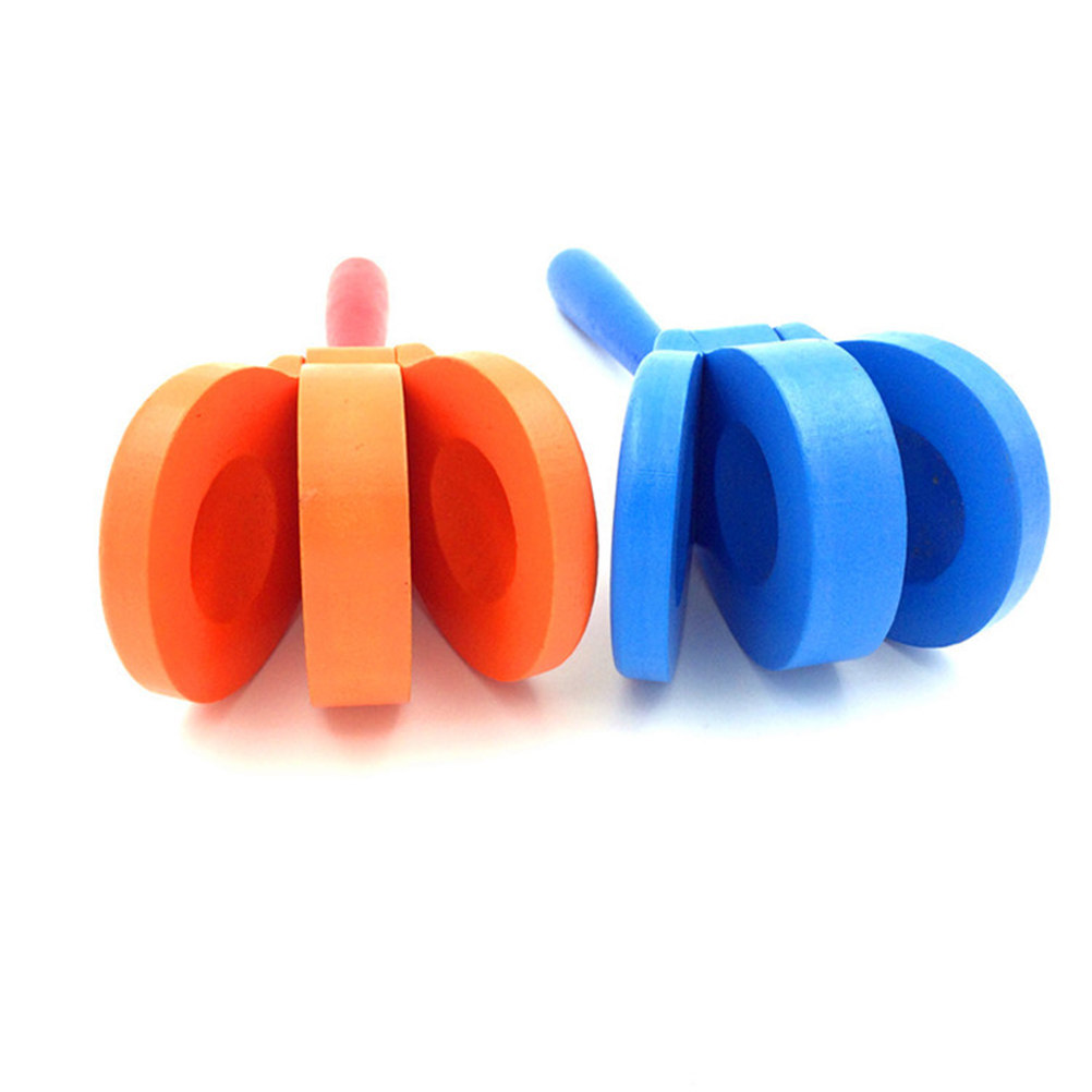 3Pcs Wooden Castanets Hand Cla - Musical Instrument For Toddlers ulasan dan harga