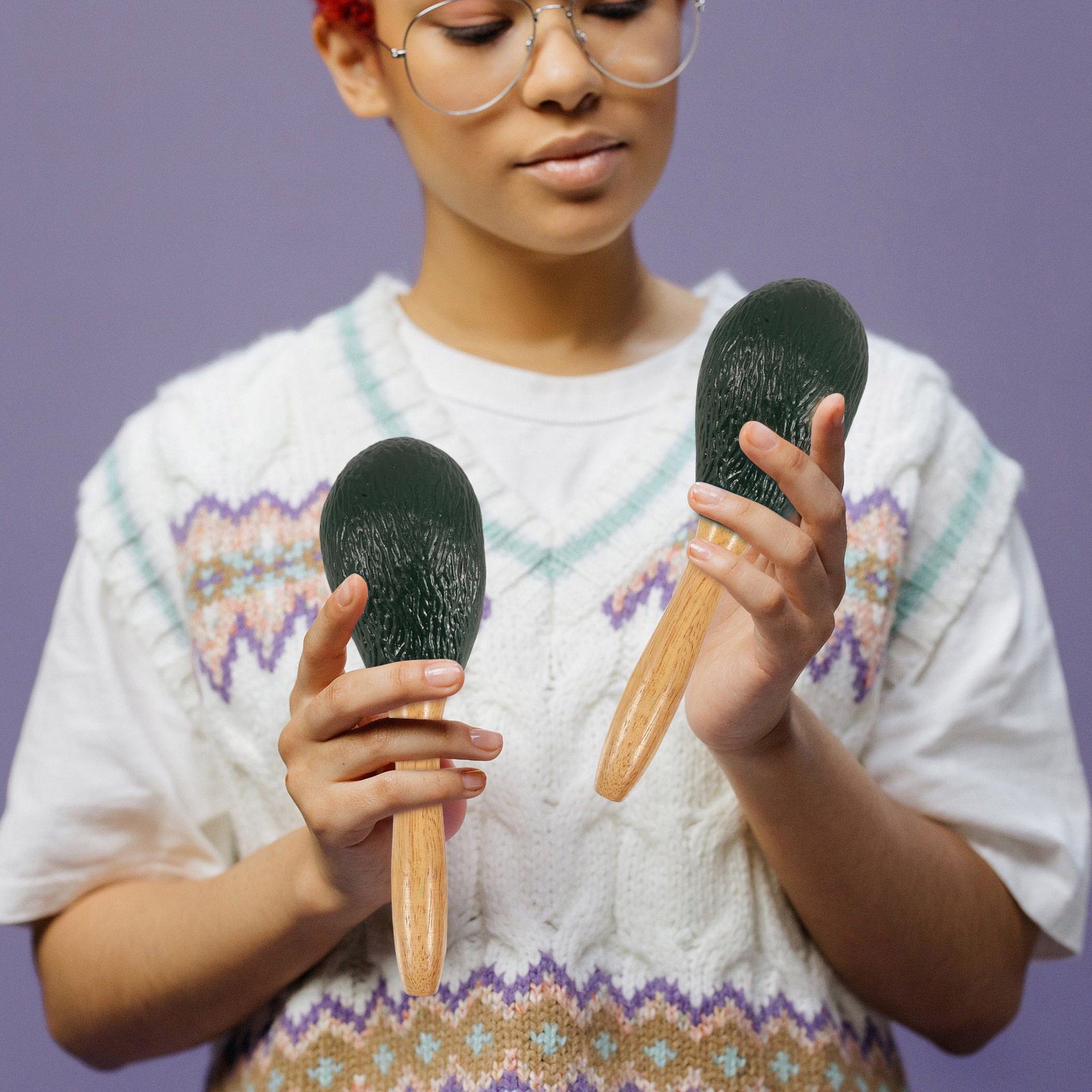 Fruit Shaker Maracas Avocado T - Musical Instrument For Toddlers ulasan dan harga