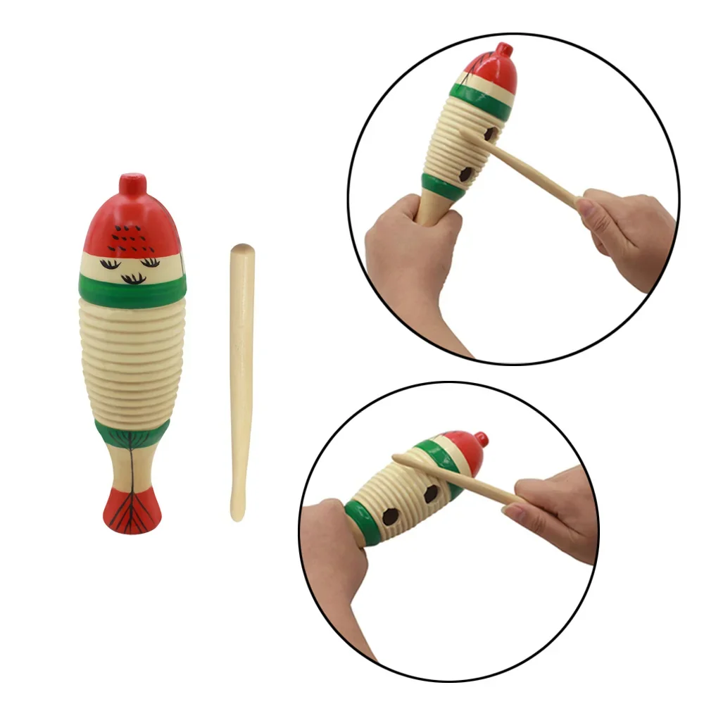 Wooden Fish Musical Orff Percu - Musical Instrument For Toddlers ulasan dan harga