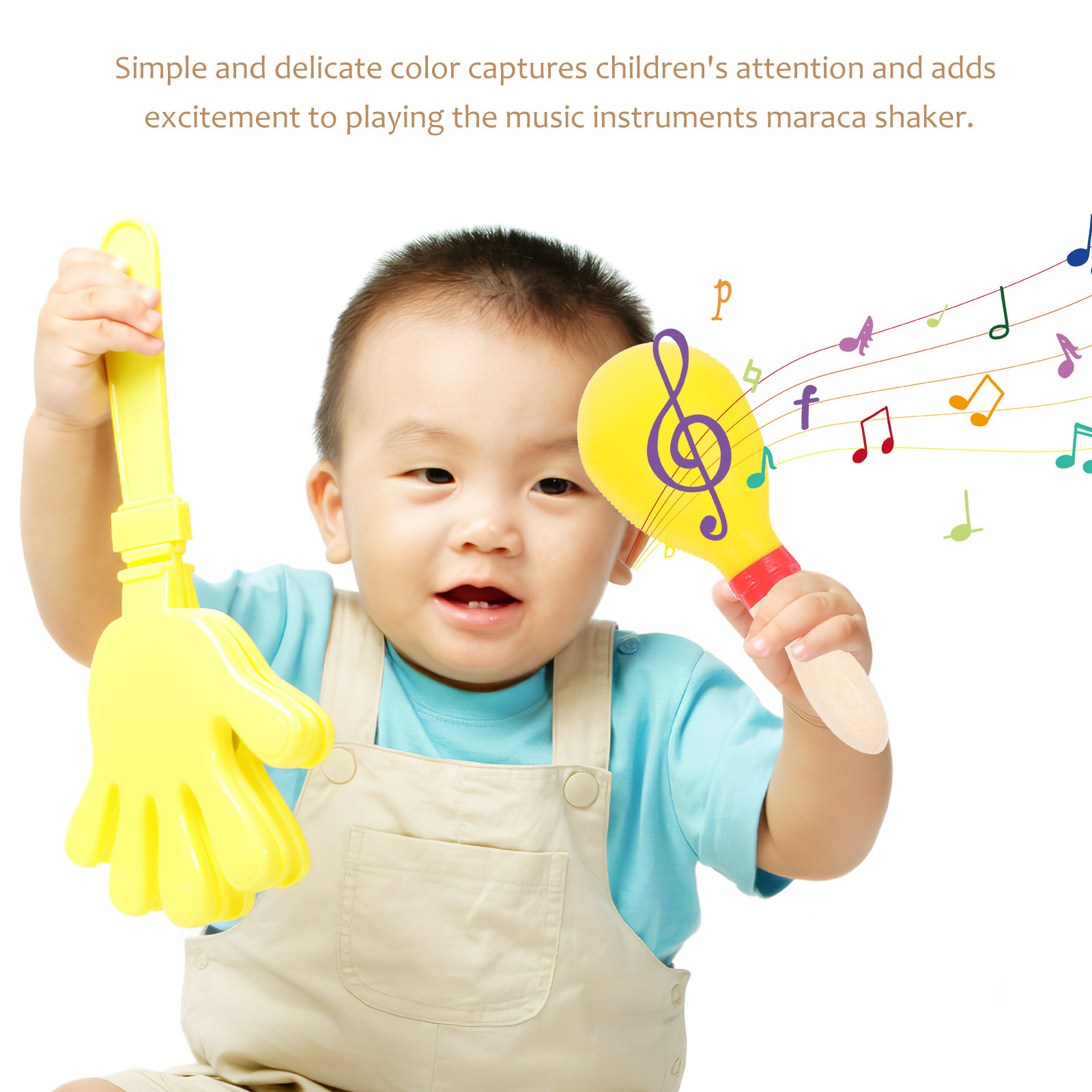 1Pair Wooden Maracas Shaker Ki - Musical Instrument For Toddlers ulasan dan harga