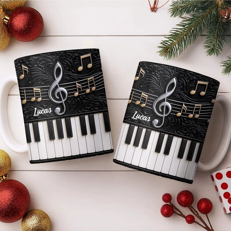Personality Piano Ceramic Mug  - Musical Instrument And Names ulasan dan harga