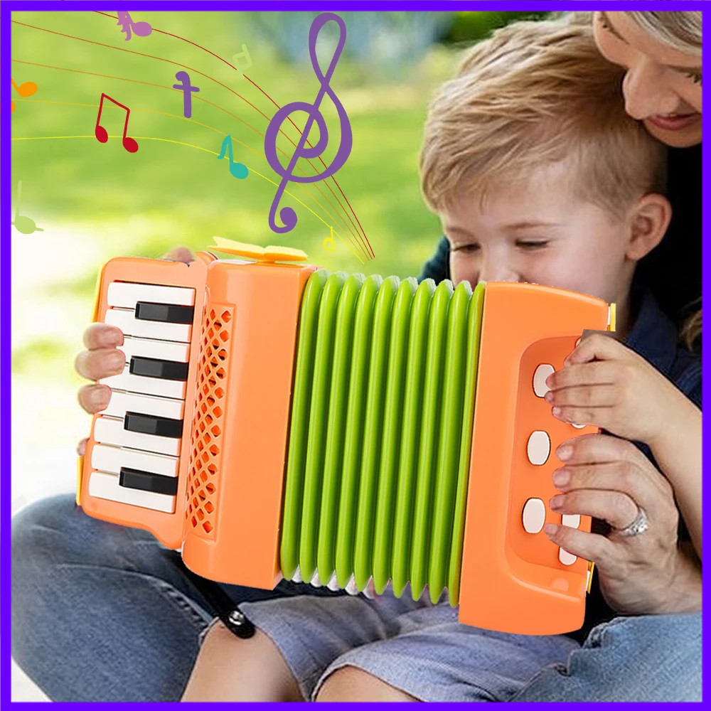 Kids Accordion Toy 10 Keys 8 B - Musical Instrument For Toddlers ulasan dan harga