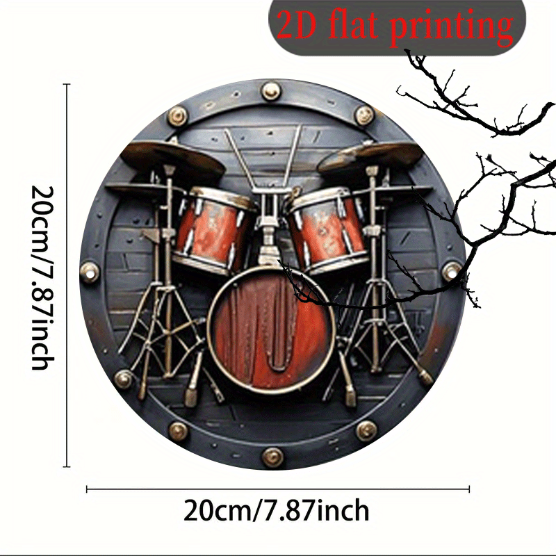 2D Flat, 1pc, 20.32x20.32 cm 2 - Musical Instrument Drum ulasan dan harga