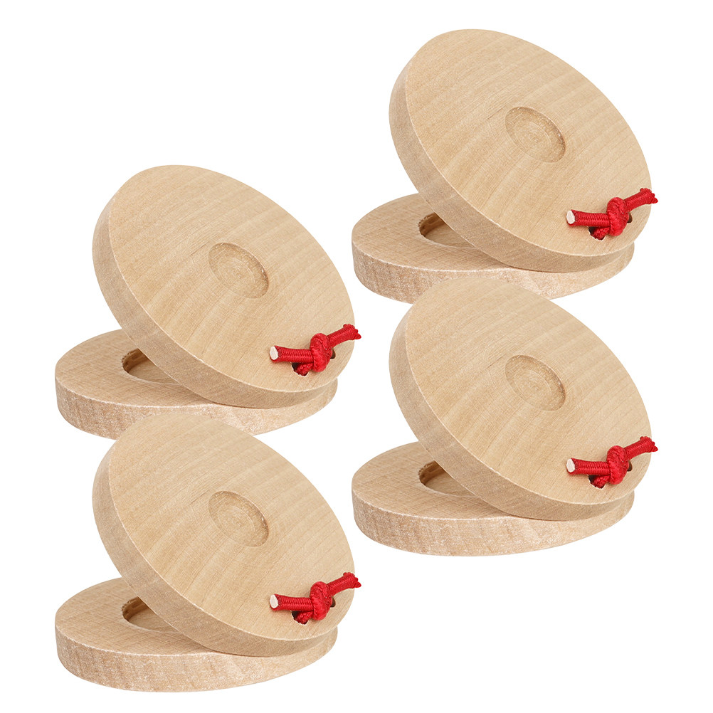 2Pairs Wooden Castanets Small  - Musical Instrument Clapper ulasan dan harga