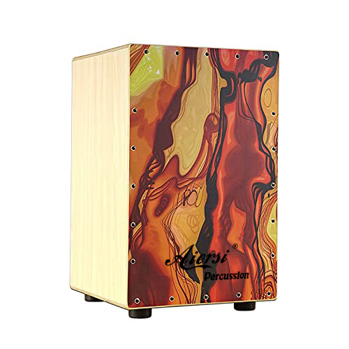 Colour Wood Hand Cajon Box Dru - Musical Instrument Drum ulasan dan harga