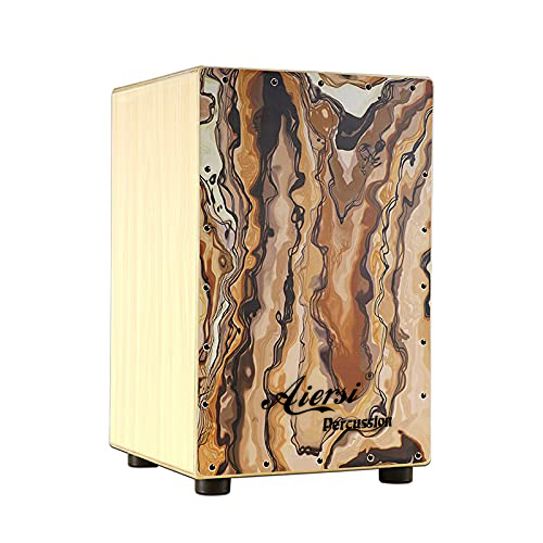 Colour Wood Hand Cajon Box Dru - Musical Instrument Drum ulasan dan harga