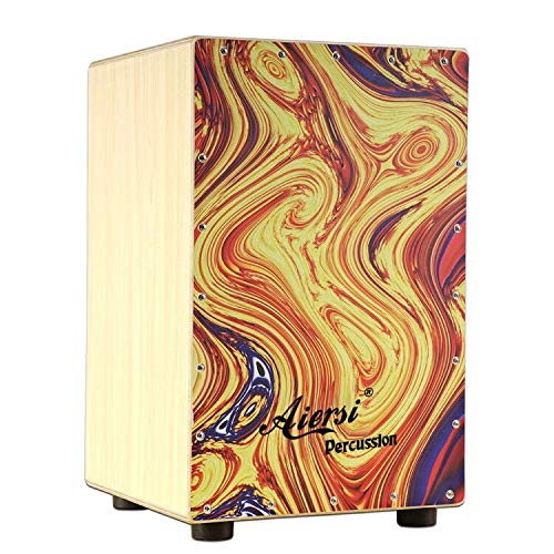 Colour Wood Hand Cajon Box Dru - Musical Instrument Drum ulasan dan harga