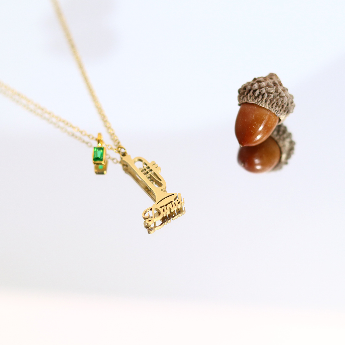 Custom Name Trumpet Necklace S - Musical Instrument And Names ulasan dan harga